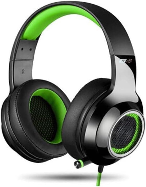 Gaming Headset with Microphone, 7.1 Virtual Surround Sound Over Ear Headphones Soft Memory Earmuffs,The Earcups Were Designed with The Stylish LED Light Suitable for Those Who Like To Play Games