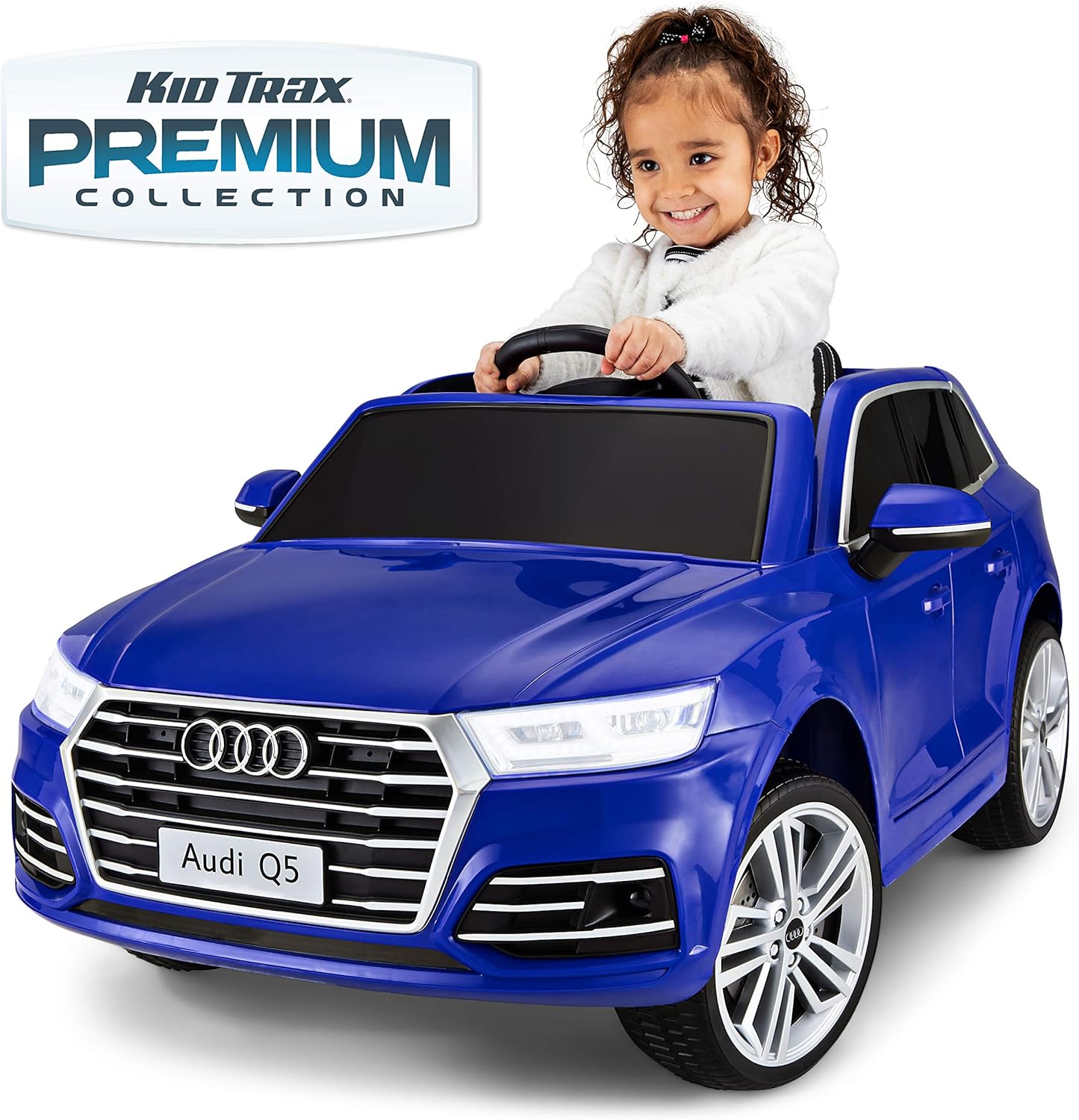 Kid Trax Electric Kids Luxury Audi Q5 Car Ride-On Toy, 6 Volt Battery, Remote Control, Ages 3-5 Years, Blue