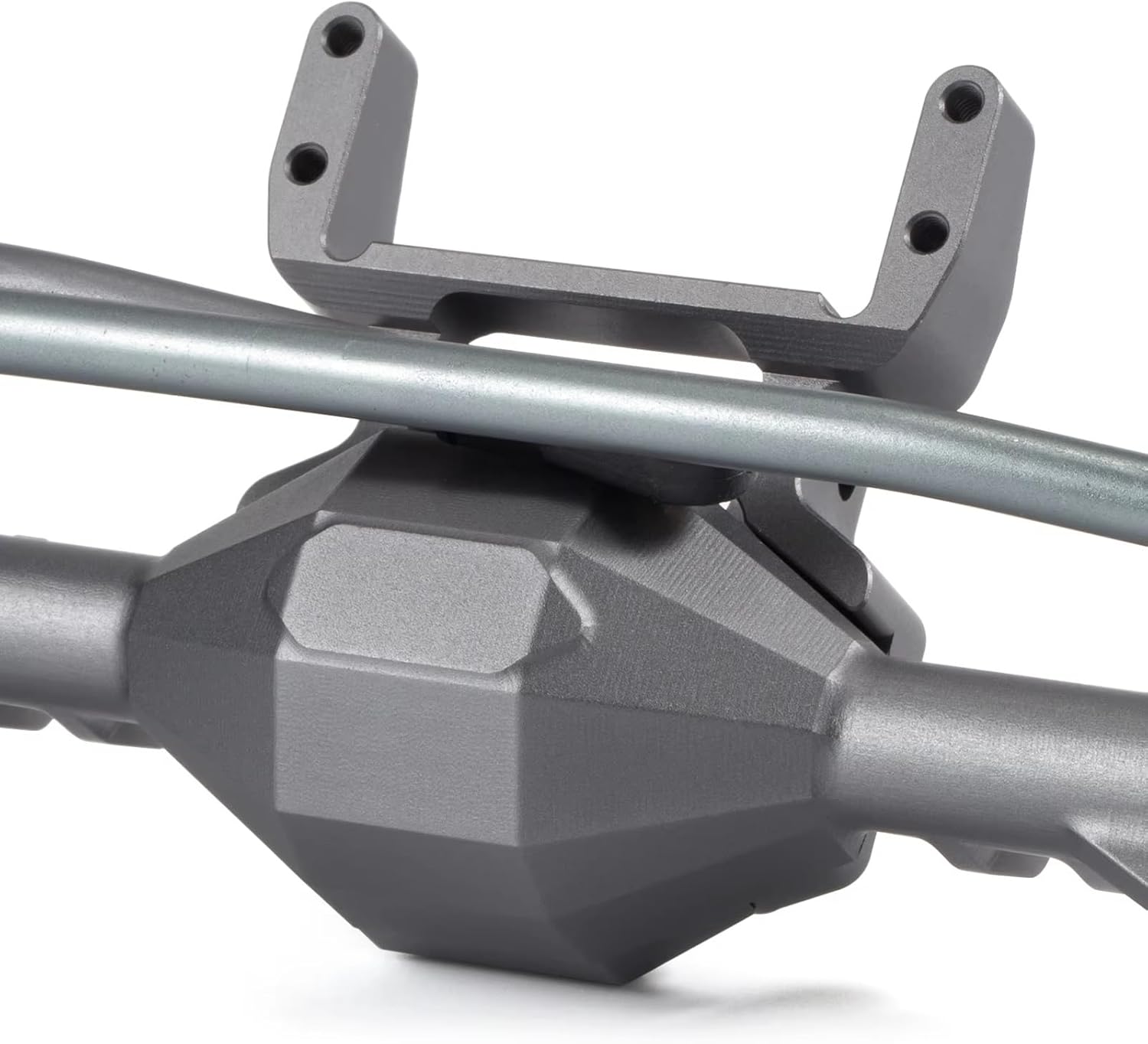 RC Axle Models For Axial For SCX10 II 90046 For Vanquish VS4-10 F9 1/10 CNC Aluminum Front And Rear Portal Axle With Servo Mount RC Crawler Chassis(Gray,1set)