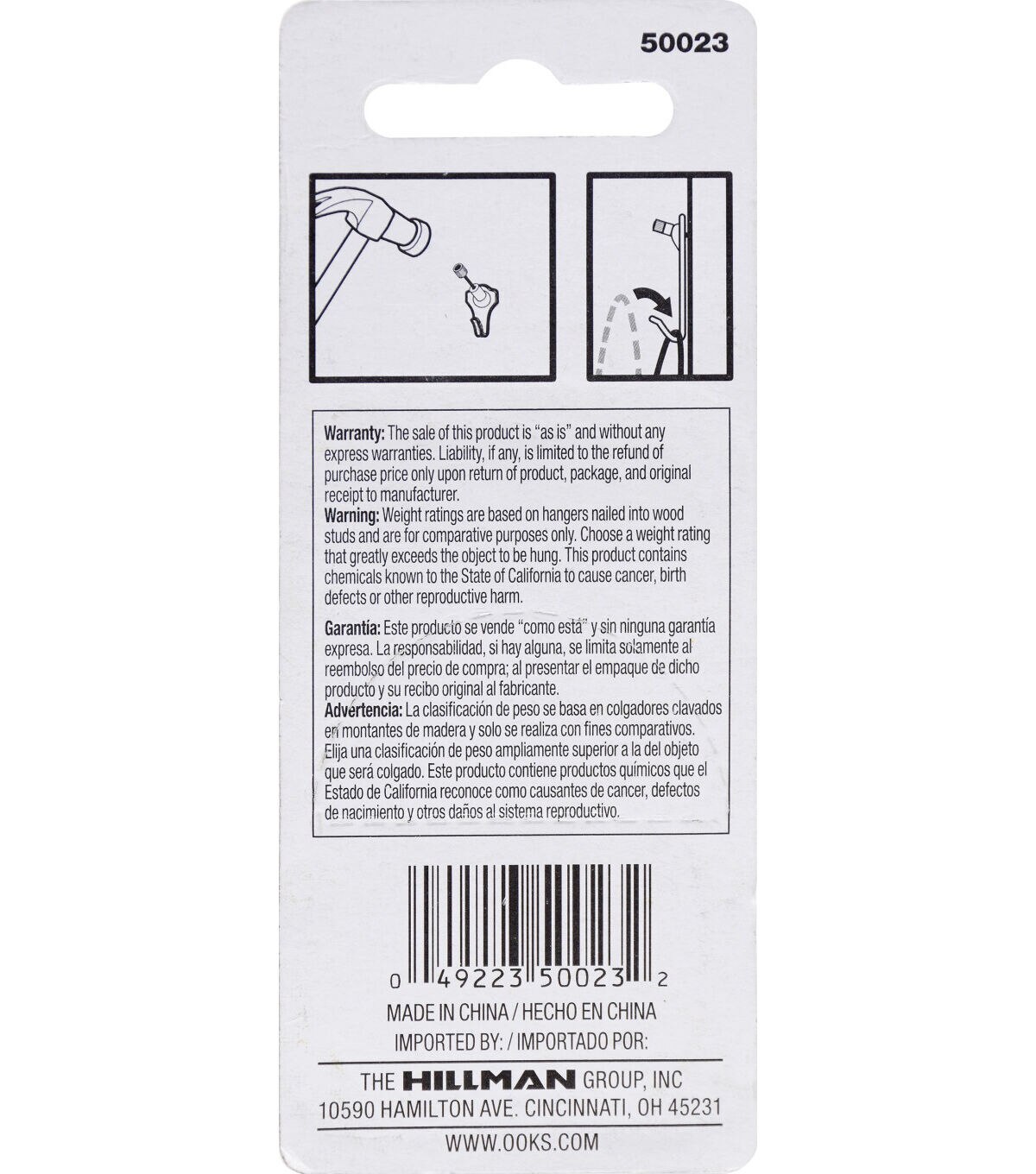 Ook 20lbs Brass Finished Professional Picture Hangers 3ct