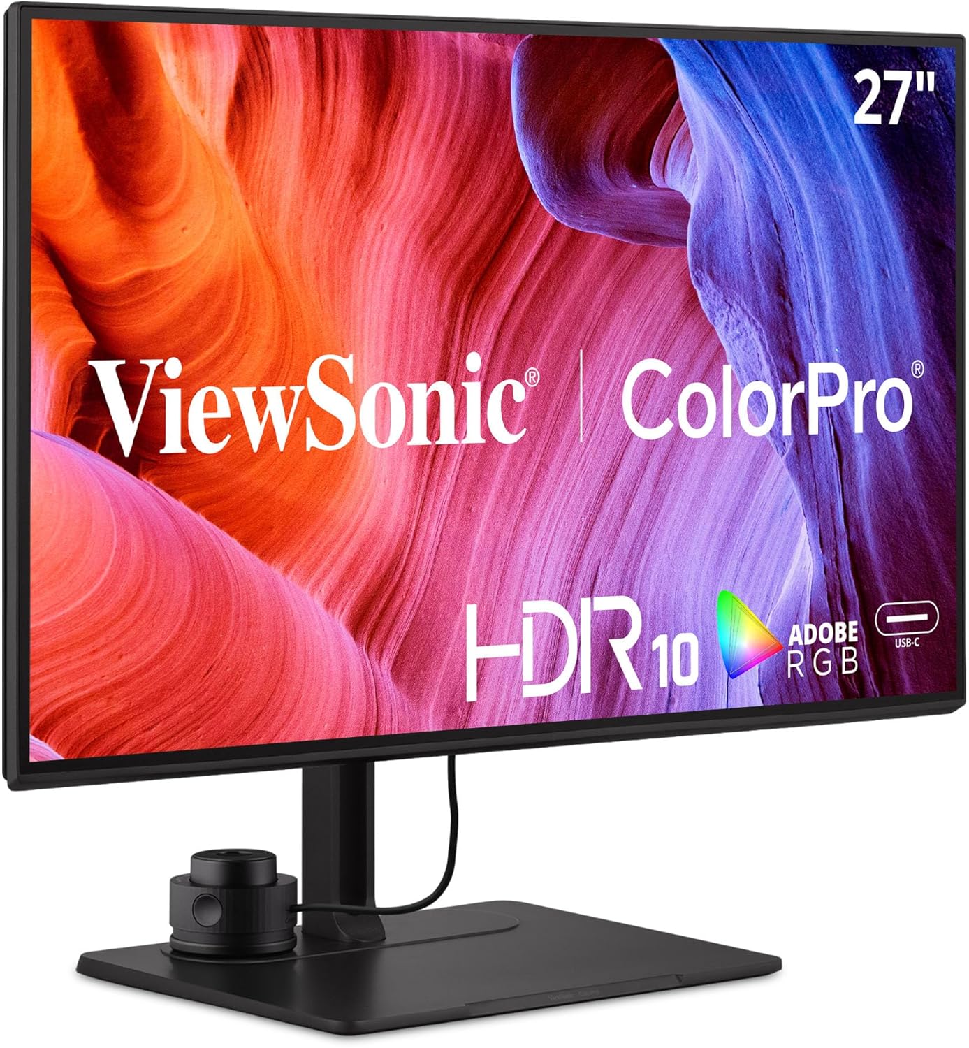 ViewSonic VP2786-4K 27 Inch Premium IPS 4K USB C Monitor with Integrated Color Wheel, 100% Adobe RGB, 98% DCI-P3, Pantone Validated, 90W Charging, HDMI, DisplayPort for Professional Home and Office
