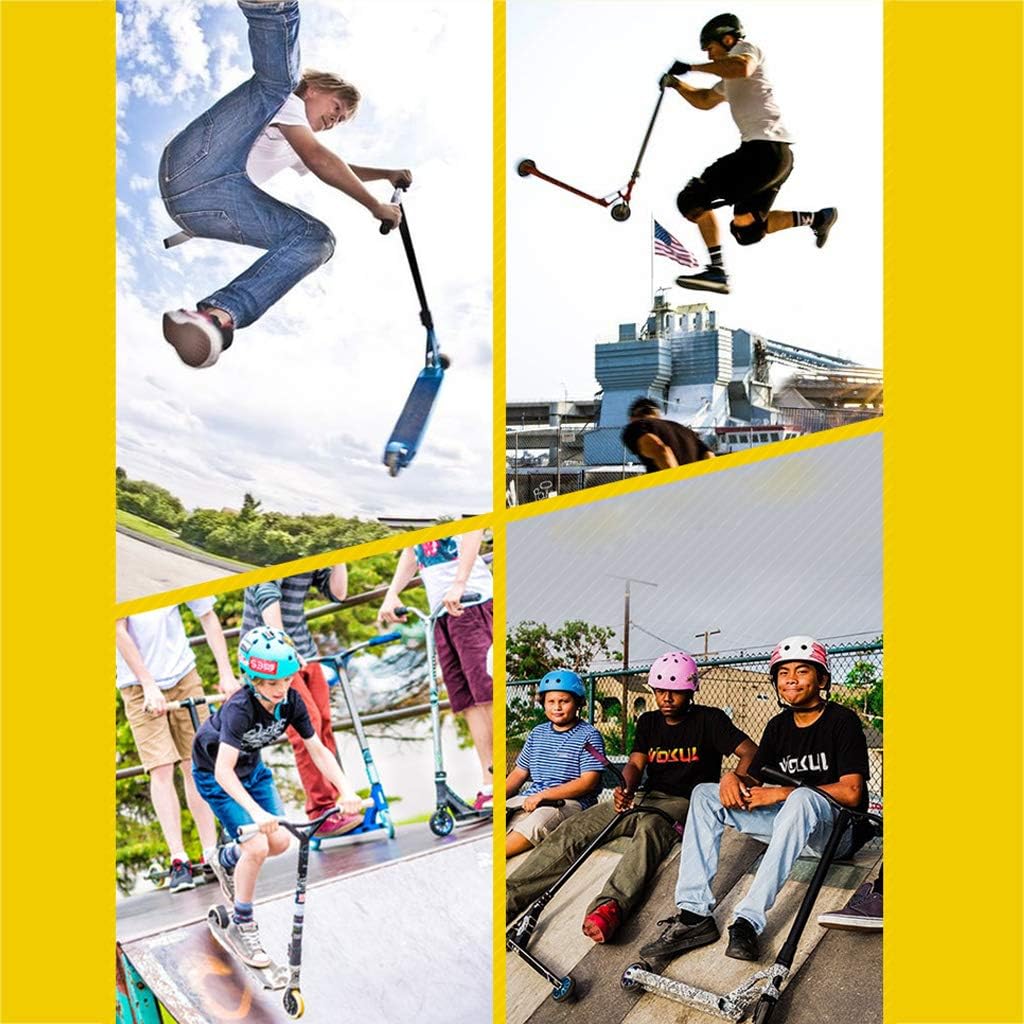 Street Surfing Stunt Scooter with 110mm Aluminum Core Wheels Rear Wheel Brake Pro Scooters 360 Spin Tricks Push/Kicks Edition Design for Adult Teens