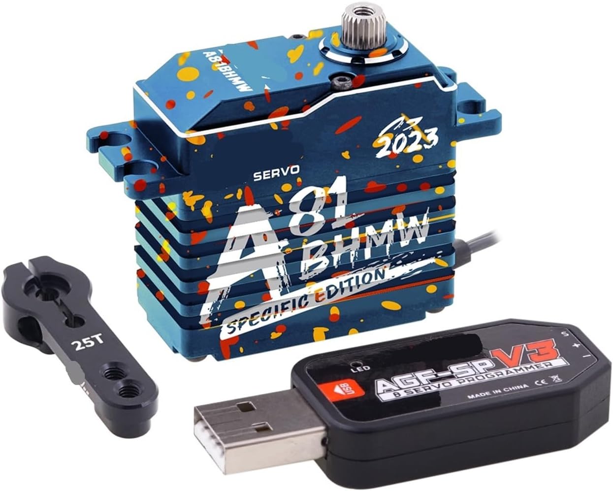 A81BH A81BHSW 45KG 35KG Waterproof Digital Standard Brushless Servo Suitable for 1/8 1/10(A81BHMW 45KG Set A)