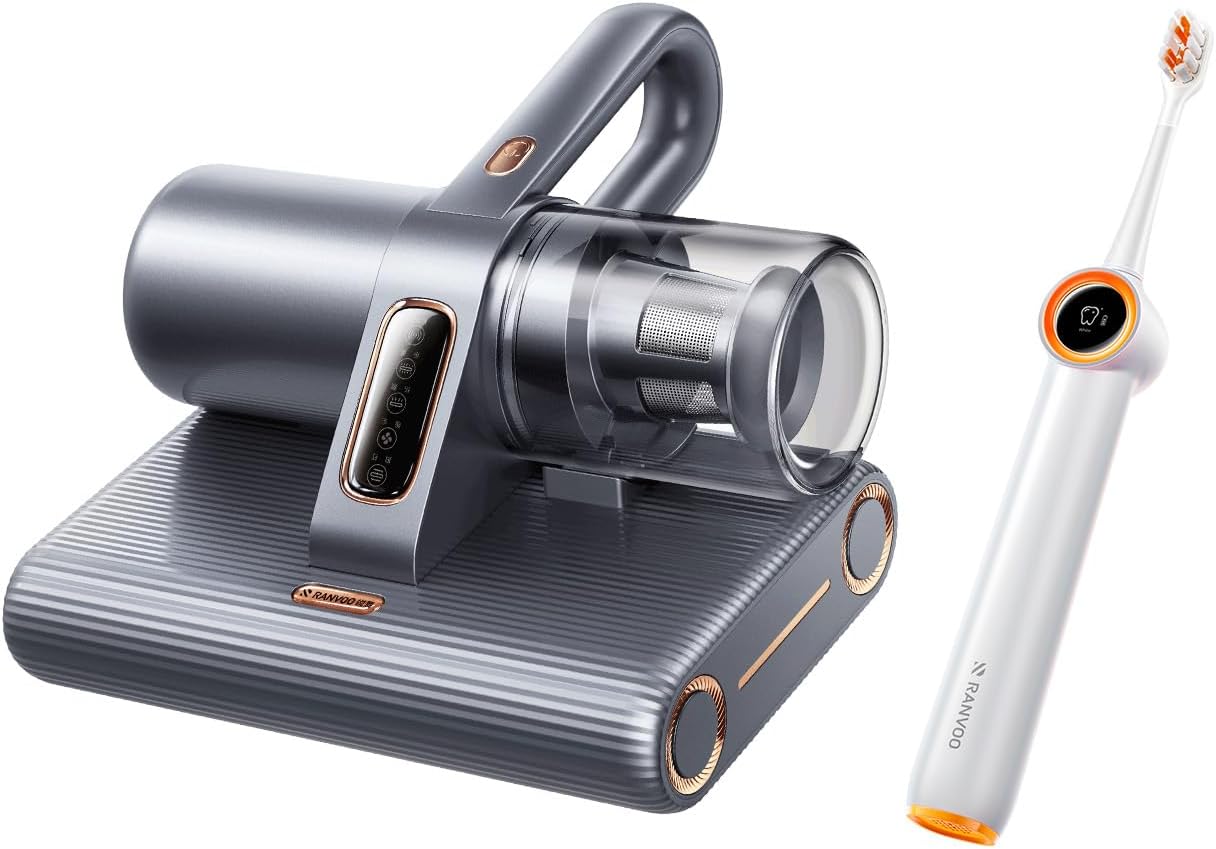 RANVOO Save $70 to Get Handheld Vacuum Cleaner and Bubble Sonic Electric Toothbrush White Together