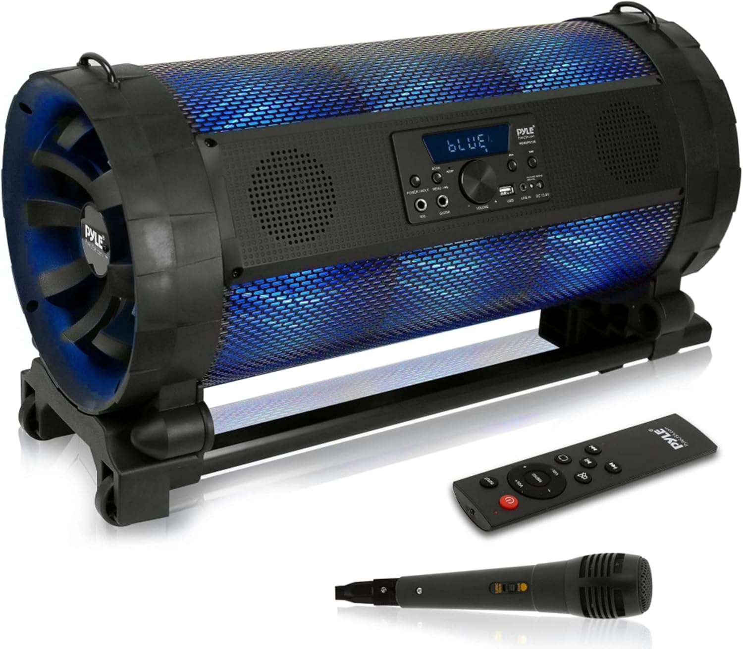 Pyle Portable Bluetooth Boombox Stereo System - 600 W Digital Outdoor Wireless Loud Speaker w/LED Lights