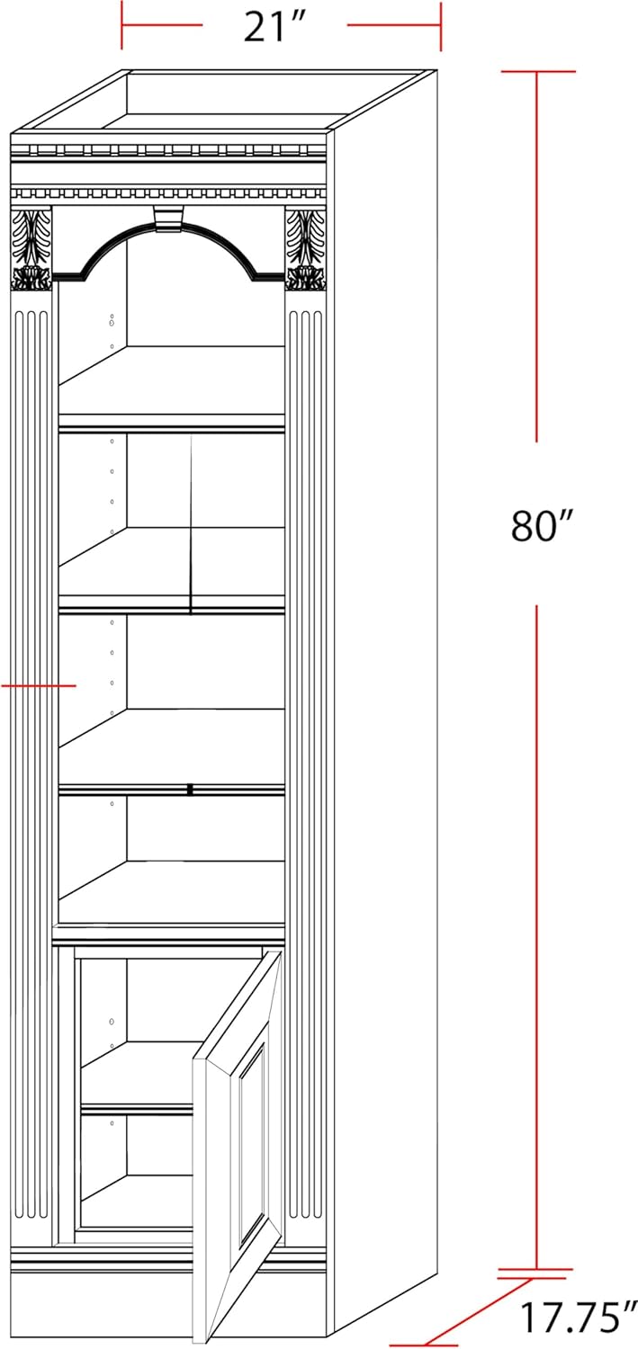 Parker House Huntington 21 in. Open Top Bookcase