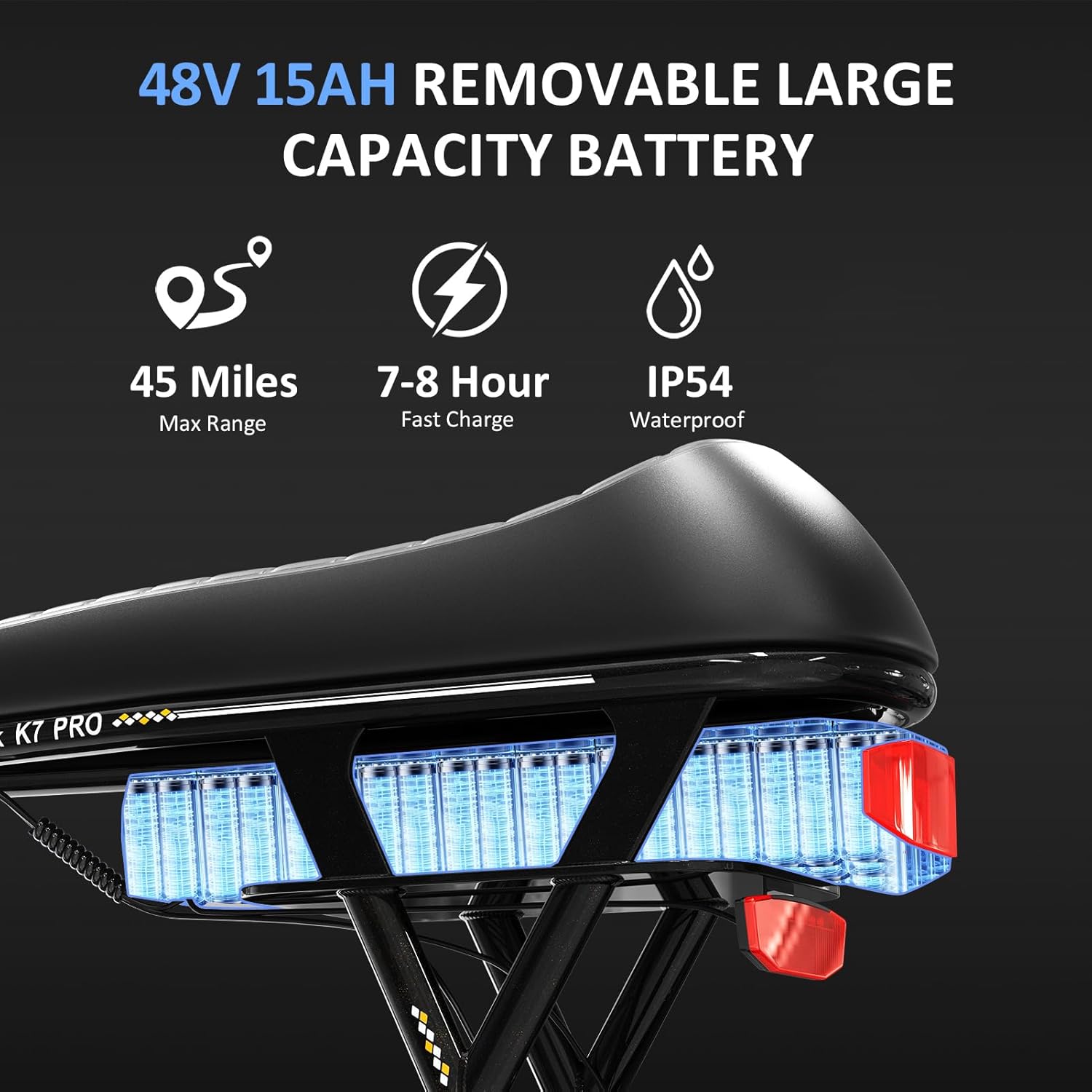 GREATWORK Peak 1200W/1500W Electric Scooter with Seat, 480/720Wh Removable Battery, Max 30/45 Miles Range, 20/25MPH Top Speed, 16x3.0 Fat Tire Motorcycle Style E Scooter for Adults with Basket