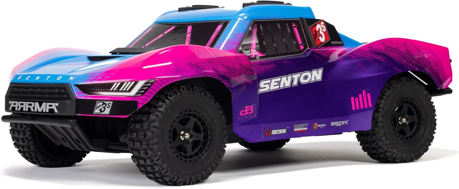ARRMA RC Truck 1/10 SENTON 4X4 223S BLX BRUSHLESS Short Course Truck RTR (Battery and Charger Not Included) with DSC, Blue, ARA4303V4T3