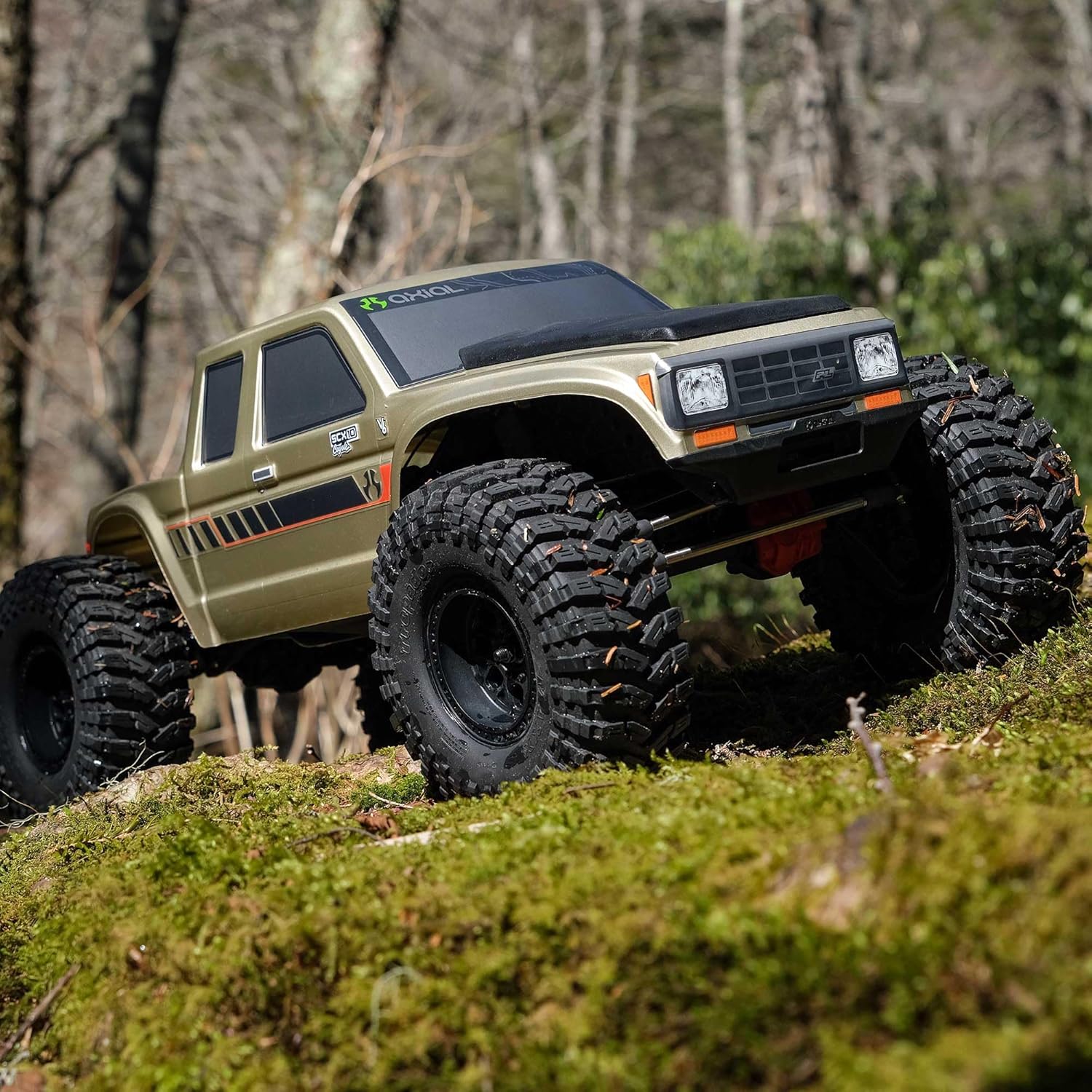 Axial RC Truck SCX10III Coyote: 1/10 4WD RTR with Battery and Charger, Brushed Rock Crawler, Gold, AXI-3071