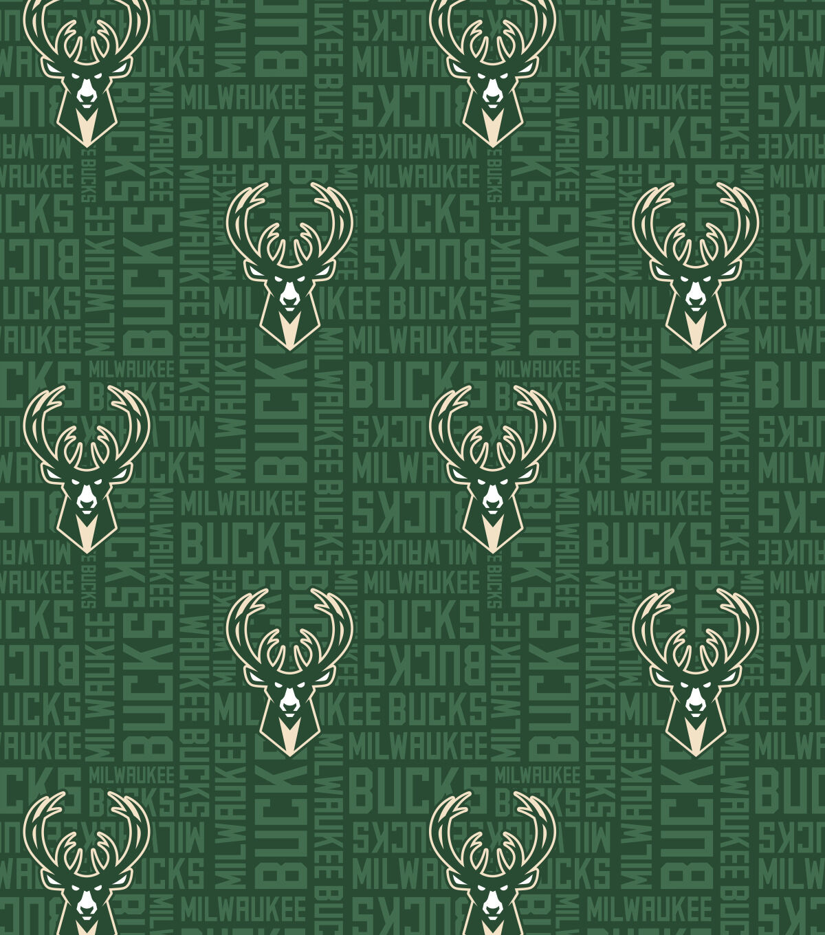Milwaukee Bucks Toss Wordmark NBA Fleece Fabric