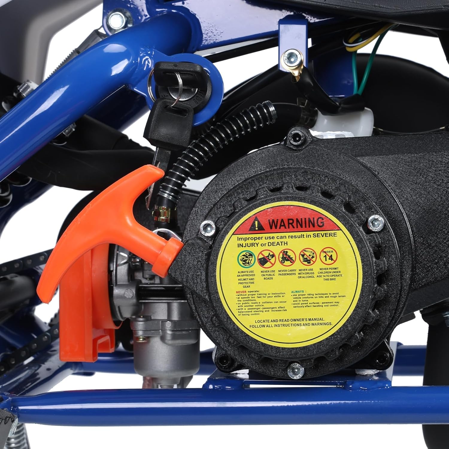 Upgraded 49cc 2-Stroke Kids Dirt Bike, Pocket Gas Motorbike, Beach Off Road Gas Power Mini Pocket Motorcycle with Improved Front Rear Disc Brakes, Mini Dirt Scooter Bike Pocket