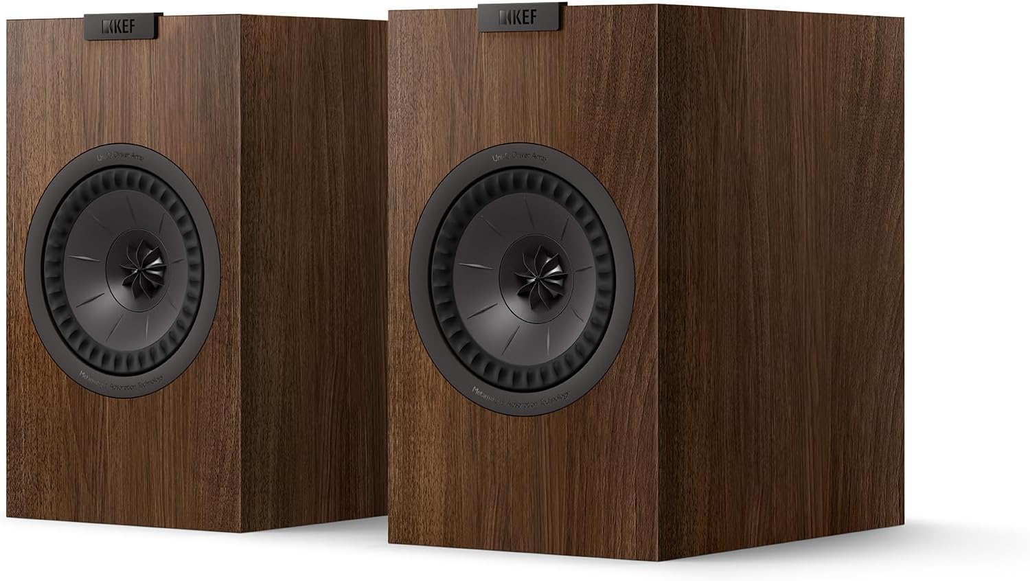 KEF Q1 Meta Bookshelf Speaker (Walnut, Pair)