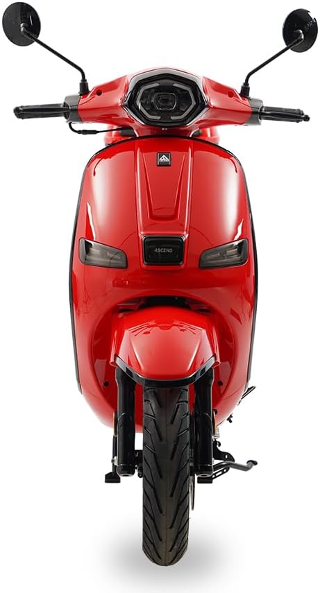 Classic 150 Electric Scooter, Red, PMZ150-16 Model, with Rear Storage Box