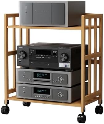 2-Tier AV Media Stand with Wheels