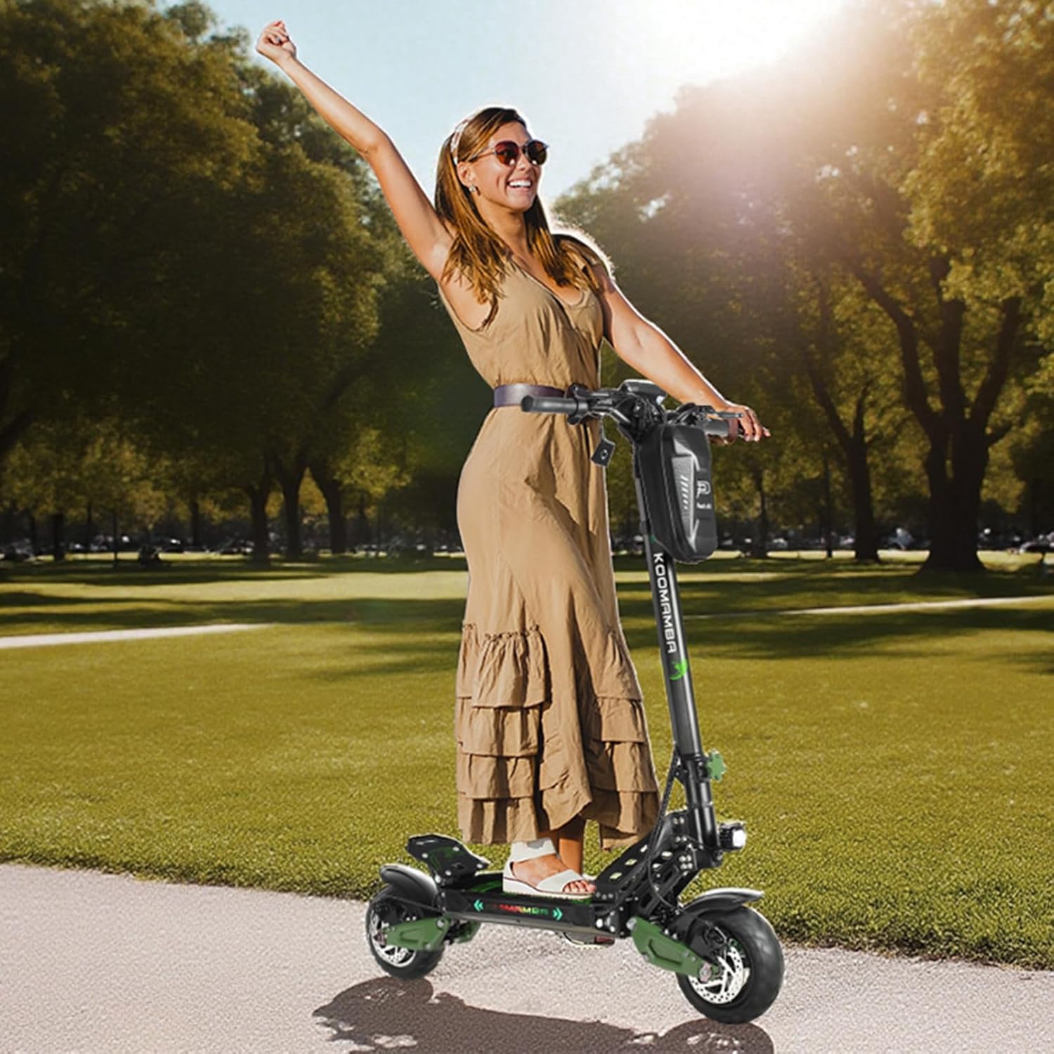 ZU06 1200W Electric Scooter with Seat Up to 35 MPH, 52V/20Ah Battery 50 Miles Long Range, NFC Smart Unlock & Dual Disc Brakes, 10