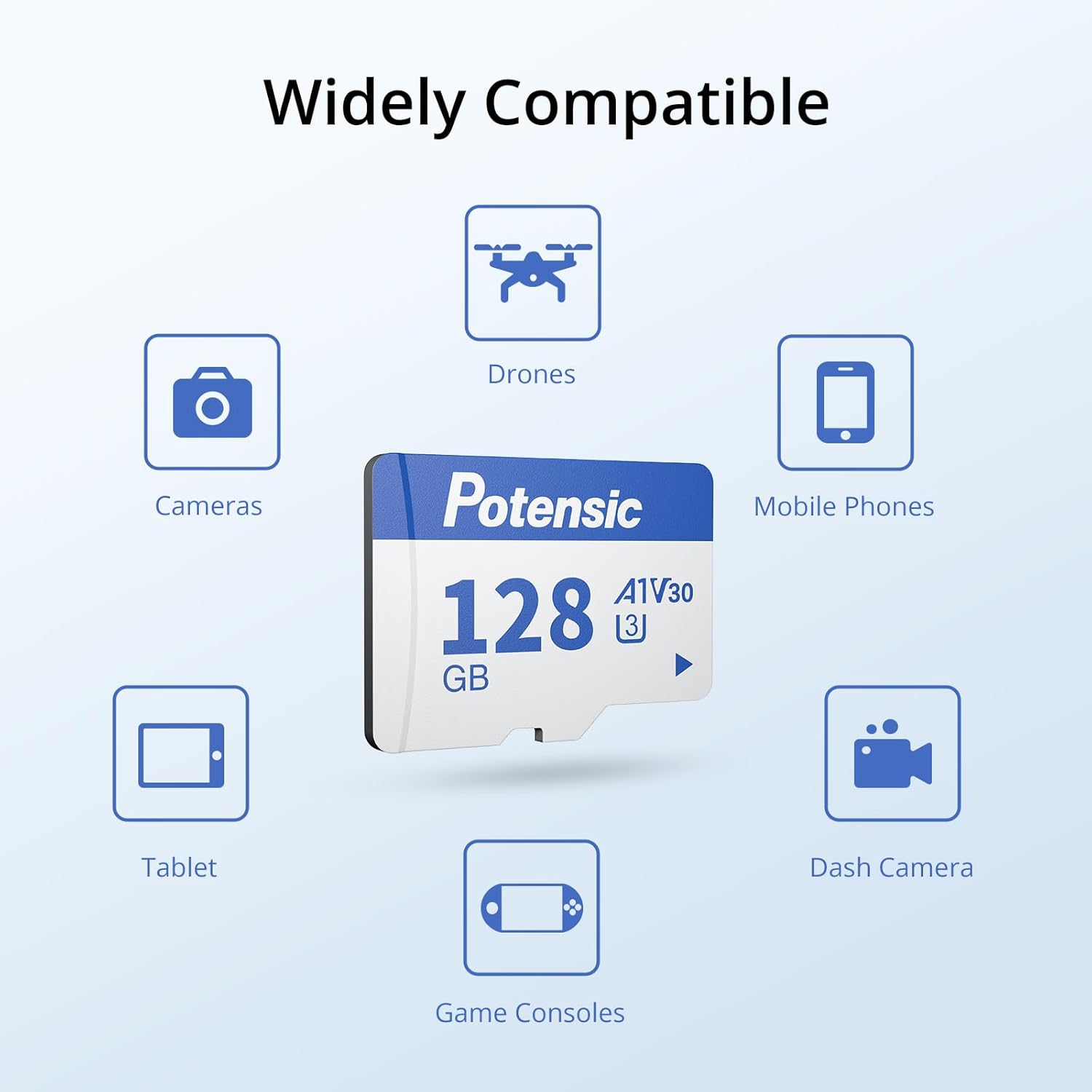 Potensic ATOM 2 3-Axis Gimbal 8K GPS Drone, Standard Kit Bundle with 128GB Micro Memory Card