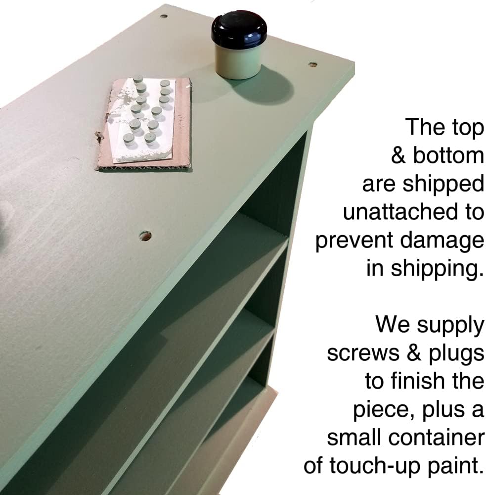 Sawdust City Solid Wood 3-Shelf Hall Bookcase (Solid Blush)