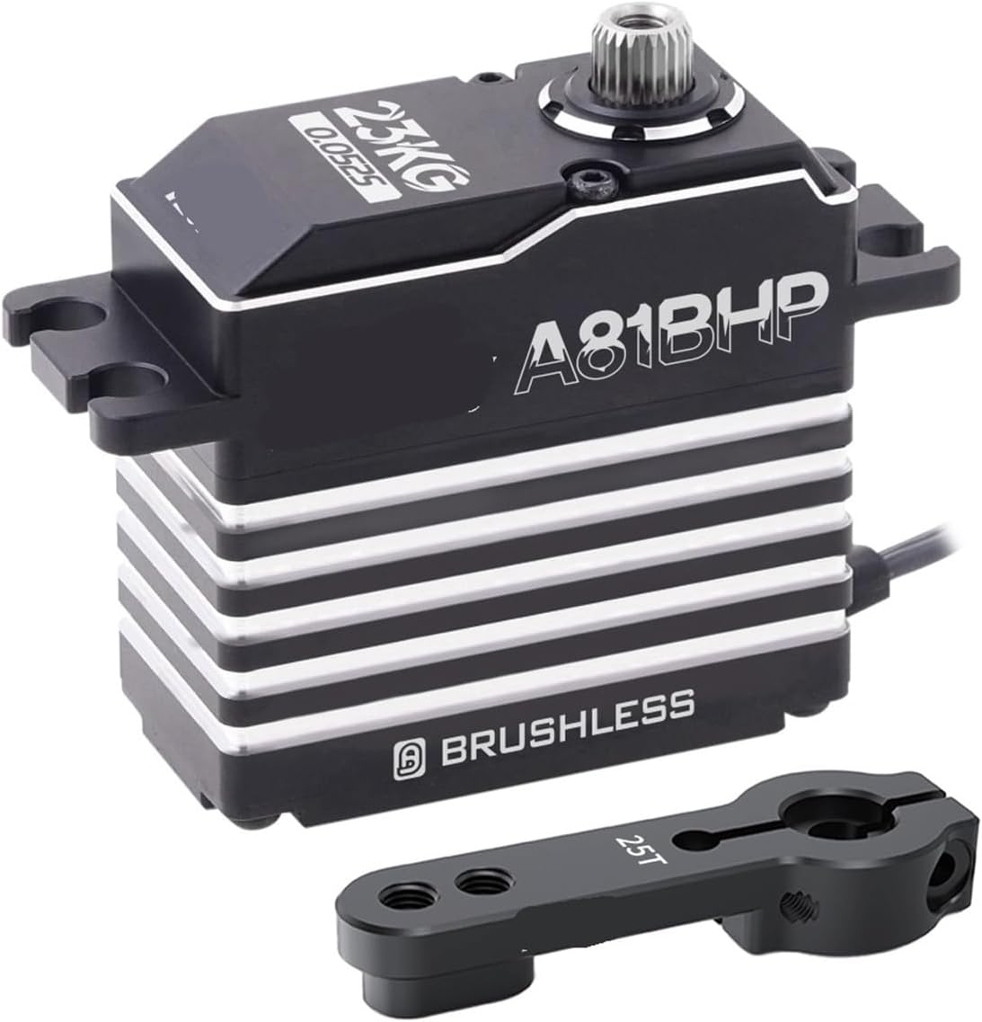A81BHP 23KG Super High Speed ​​Steel Gear HV Brushless Programmable Standard Steering Servo Suitable for 1/8(A81BHP 23kg Servo)