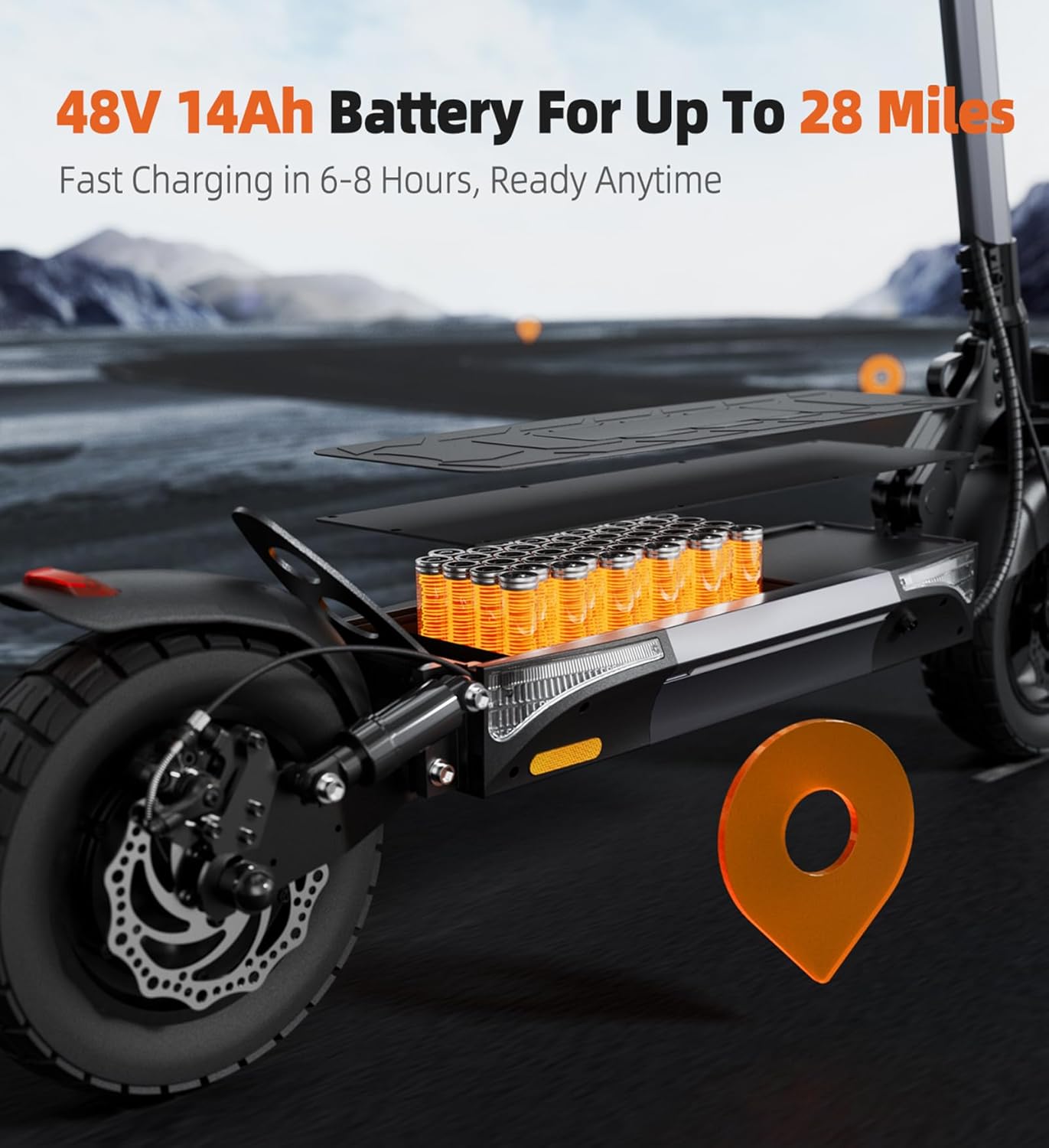 Electric Scooter for Adults, 1000W Powerful Motor E Scooter with 28 Mph Top Speed & 28 Miles Long Range, 10