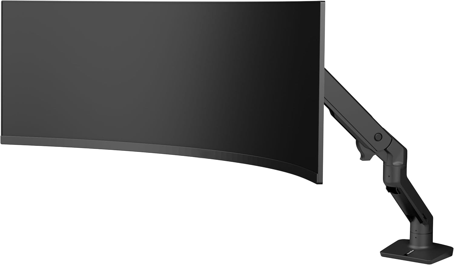 Ergotron - HX VHD Premium Heavy Duty Gaming Monitor Arm, Single Monitor Desk Mount – for 1000R Curved Ultrawide Monitors Up to 57 Inches, 9-14 Inches Depth, VESA 75x75mm or 100x100mm – Matte Black