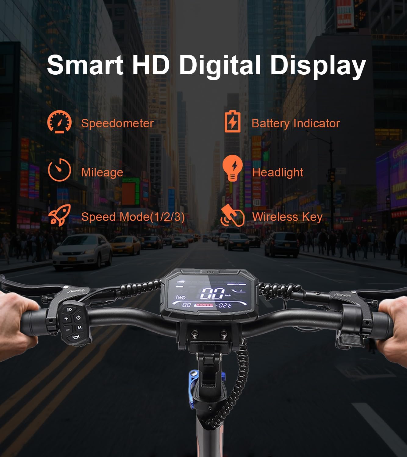 Electric Scooter for Adults, 5000W Dual Motor, 45MPH Max Speed, 50Mile Range, 60V/25.6AH Battery, 10.5