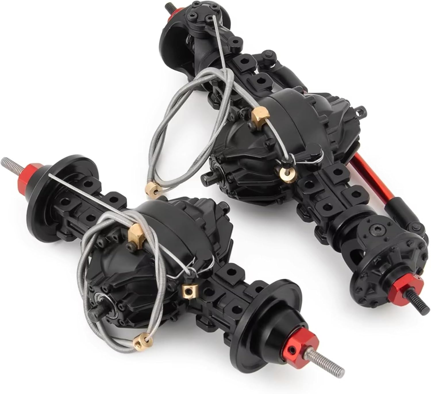 Rc Crawlers Axles For Tamiya 1/14 CNC Metal Front Rear Axle Medium Differential Built Gear RC Trailer Tractor Tow Drag Truck Parts Model(1set)