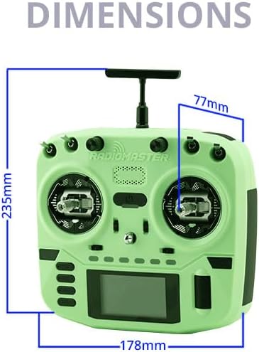 Radiomaster Boxer Crush Radio Controller Transmitter EdgeTX Operating System and ExpressLRS RF System Pre-Installed (ELRS M2 with 6200-Green)