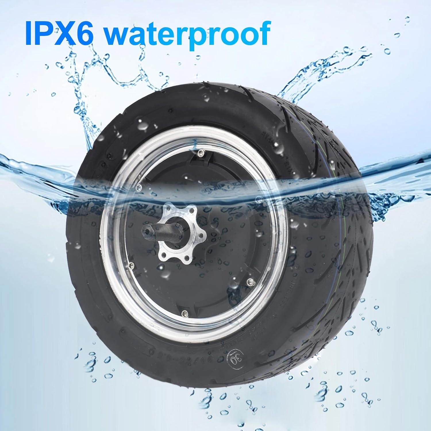 Electric Scooter Motor Wheel Hub, 11 Inch 1500 to 4000W Electric Scooter Hub Motor Brushless Hub Motor Kit, Vacuum Tire Brushless DC Hub Motor for Electric Scooter Repair Parts