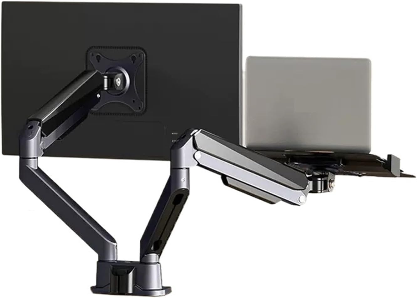 Dual Screen Monitor Stand Mechanical arm White Lifting Notebook Two-in-one Computer Heightening Bracket(Gray)