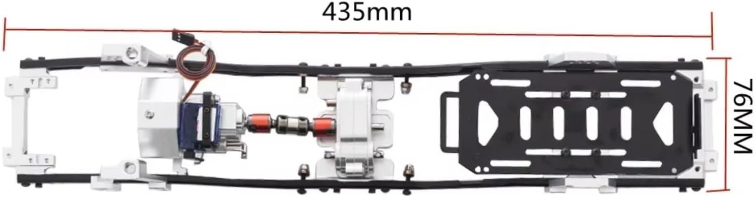 RC Chassis Frame Parts For Axial For SCX10 90046 1/10 313mm Wheelbase Metal For Chassis Frame With Prefixal 2 Speed Transmission Gearbox RC Crawler Car