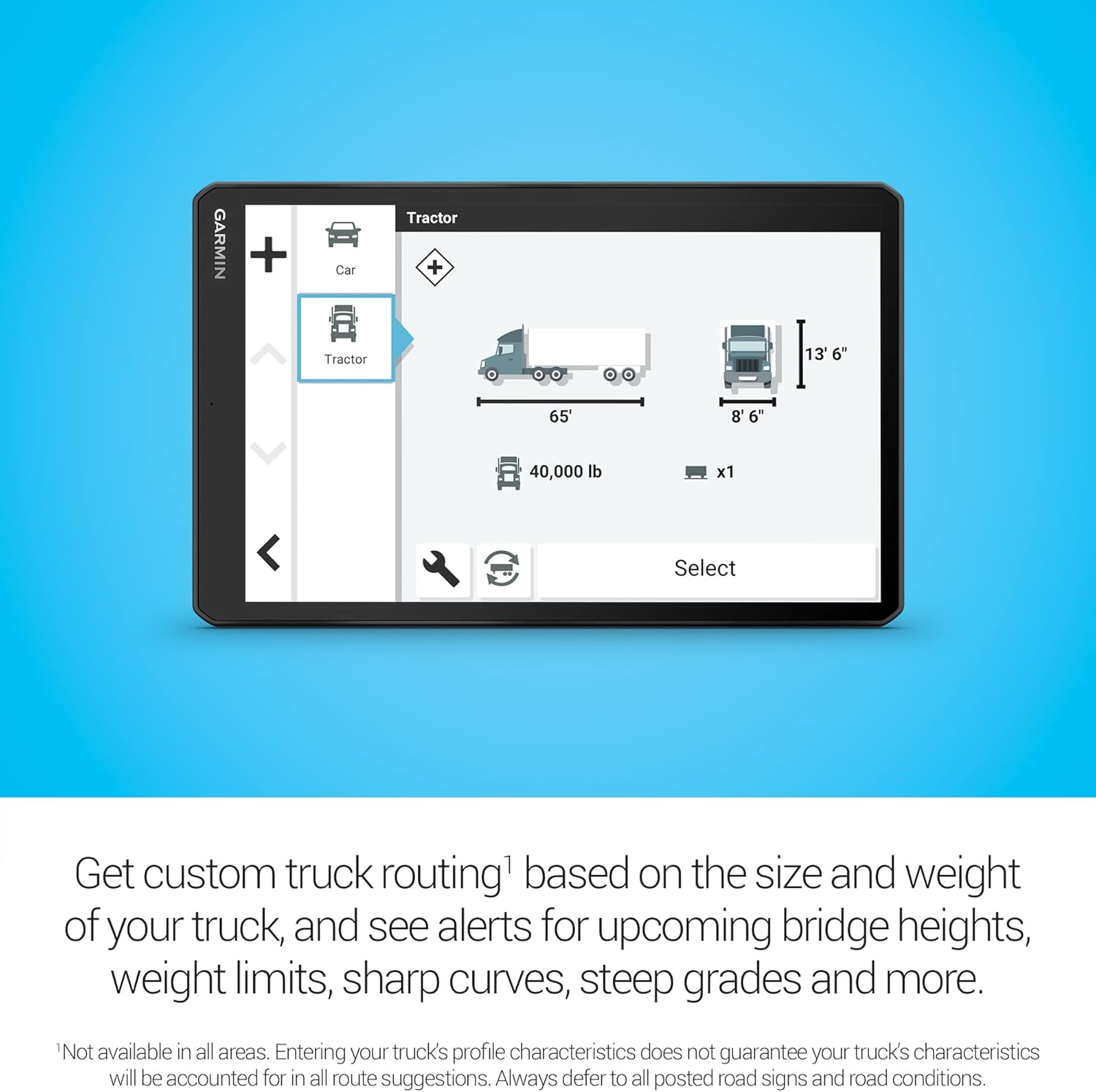 Garmin dēzl OTR1010, Extra-Large, Easy-to-Read 10” GPS Truck Navigator, Custom Routing, High-Resolution Birdseye Satellite Imagery, Directory of Truck & Trailer Services