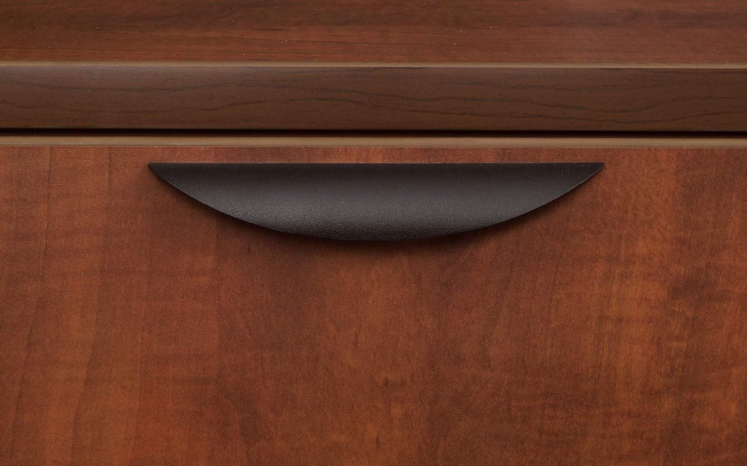 Romig Regency Legacy Stand Up Lateral File/3 Desk Quad with Bookcase End, Cherry