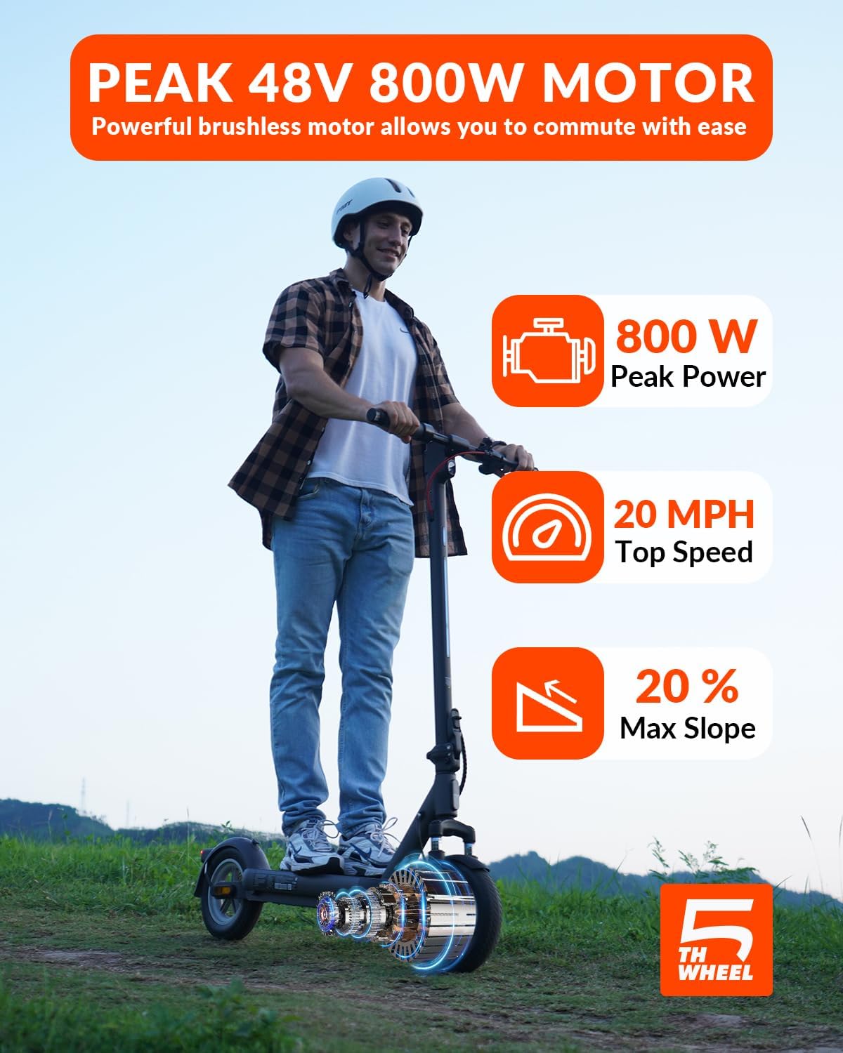 5TH WHEEL V40Pro Adult Electric Scooter,10