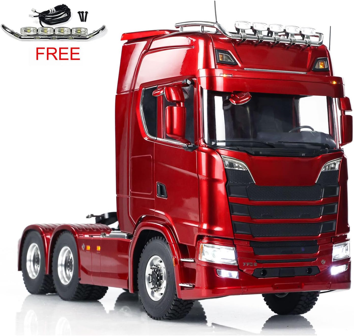 TOUCAN RC HOBBY 6x6 RC Tractor Truck 1/14 Remote Control Car Model CNC Differential Lock Axles