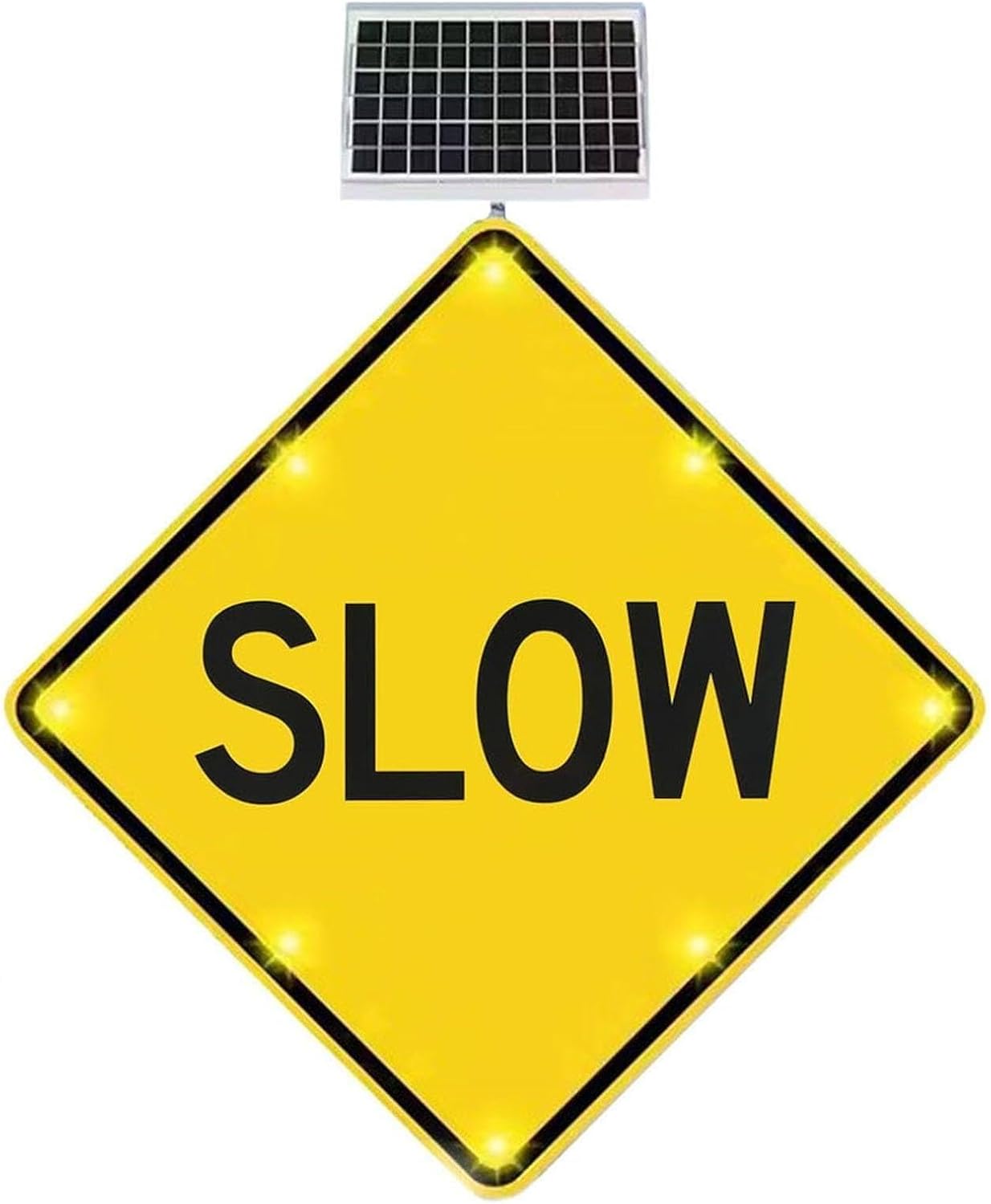Solar-Powered LED Traffic Sign - 24