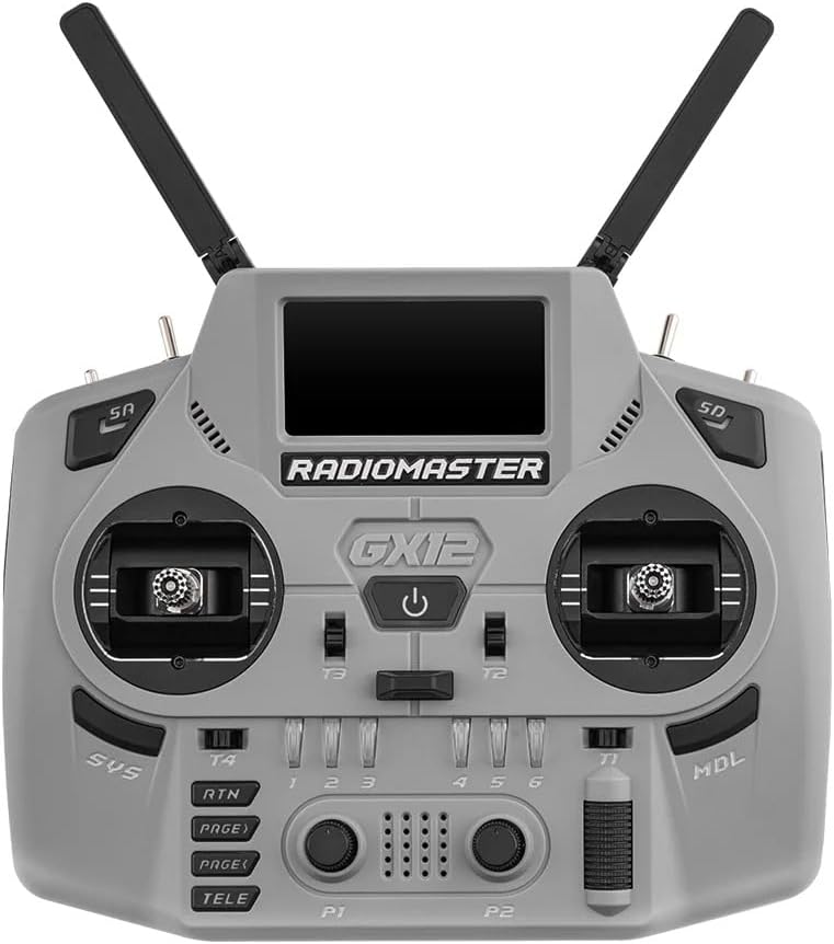 RadioMaster GX12 Crush Dual-Band Gemini-X ExpressLRS Radio Controller M2 (Gray)
