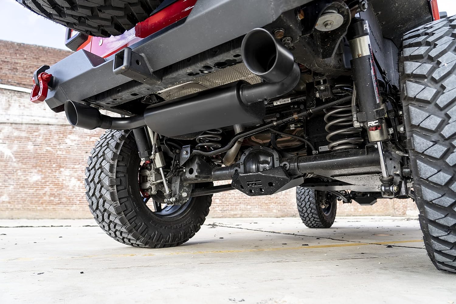 Rough Country Black Performance Dual Outlet Exhaust for 18-25 Jeep JL - 96003