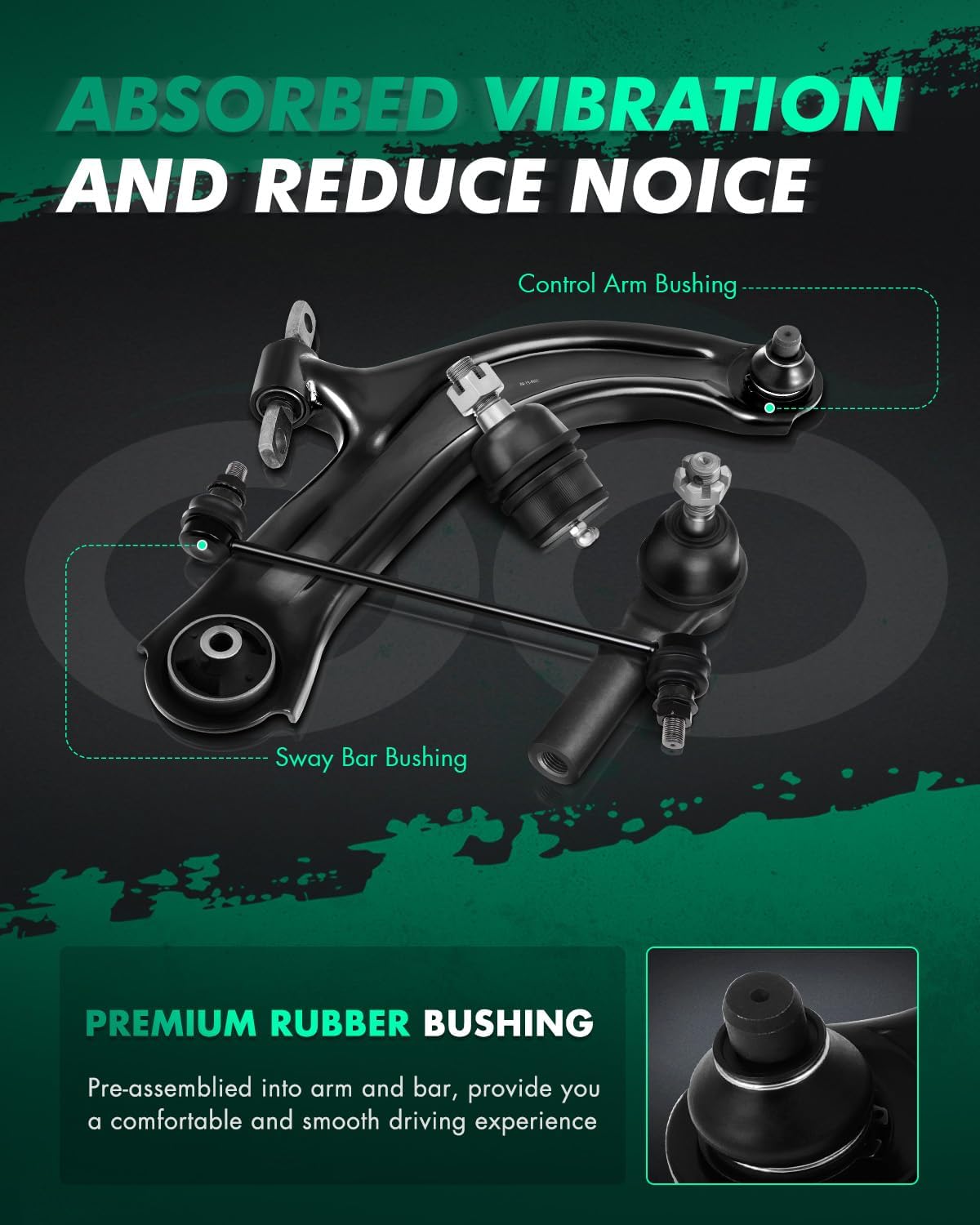 SCITOO 15pcs Front Suspension Kit Idler Arm Pitman Arm Upper Lower Control Arm Tie Rod End Adjusting Sleeve Sway Bar Link for Chevy C1500 & C1500 Suburban Tahoe for GMC C1500