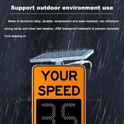 50X70cm Solar LED Radar Speed Signs - Flashing Speed Limit Indicator for Roads & Highways, Eco-Friendly Traffic Safety Device, Durable & Weather Resistant