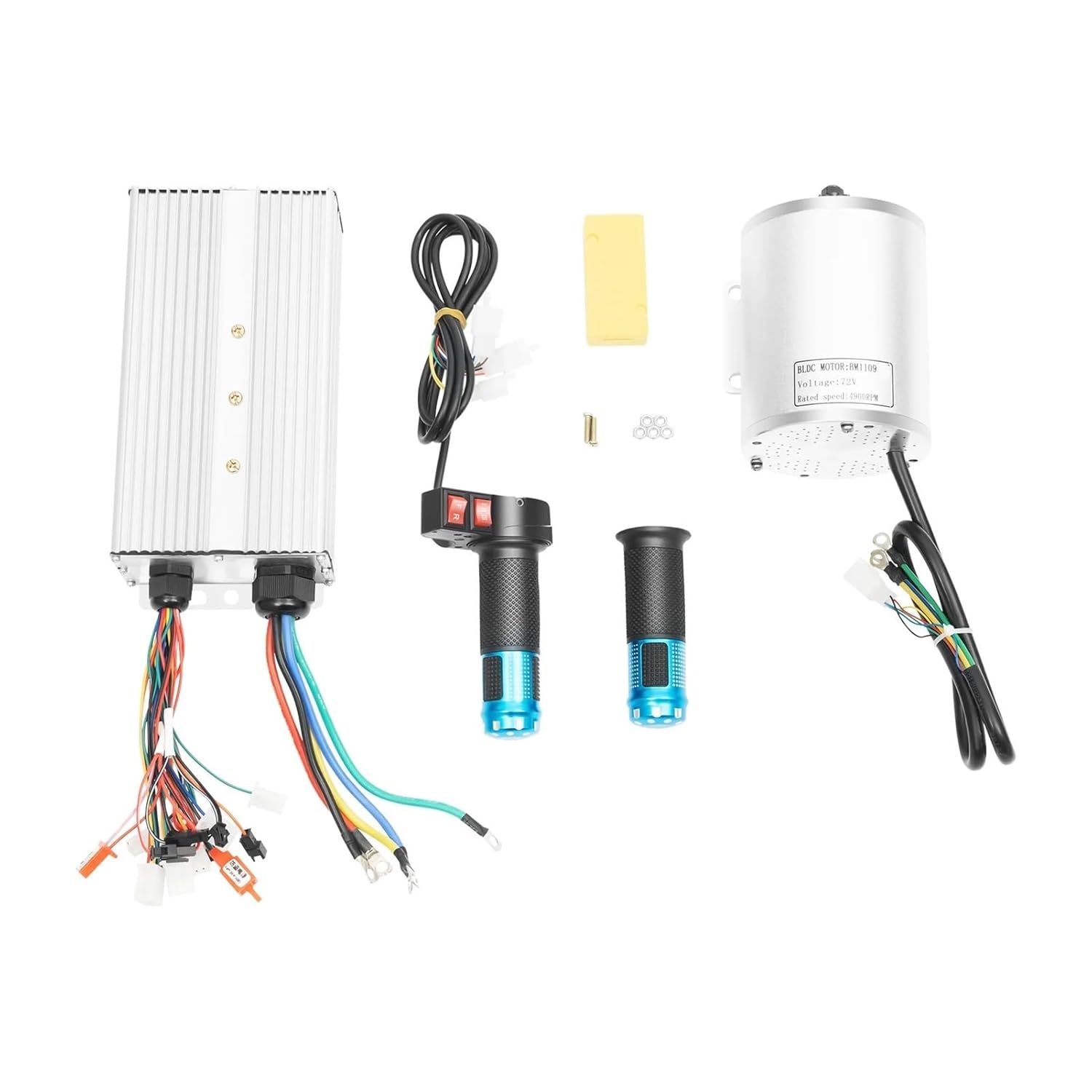 Brushless Electric Motor DC 60V/72V High-Speed Motor Low Noise Go-Kart Motor Controller for Electric Bicycle Scooter Go Kart