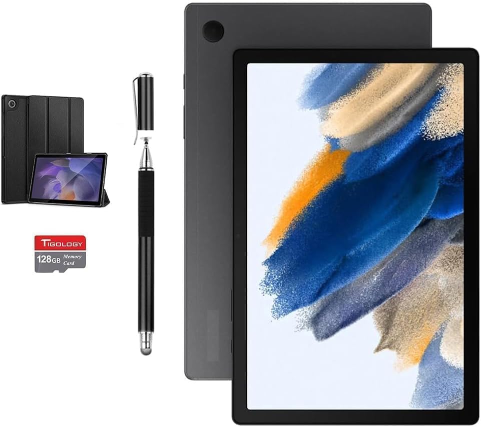 SAMSUNG Galaxy Tab A8 10.5 inch 64GB Wi-Fi Android Tablet, LCD Screen, Kids Content, Smart Switch, Expandable Memory, Long Lasting Battery, Fast Charging, Gray with Accessories