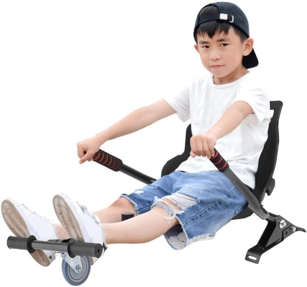 Universal Hoverboard Seat Attachment Hover Board Go Kart with Adjustable Frame Length Compatible with Most Hoverboard Self Balancing Scooters