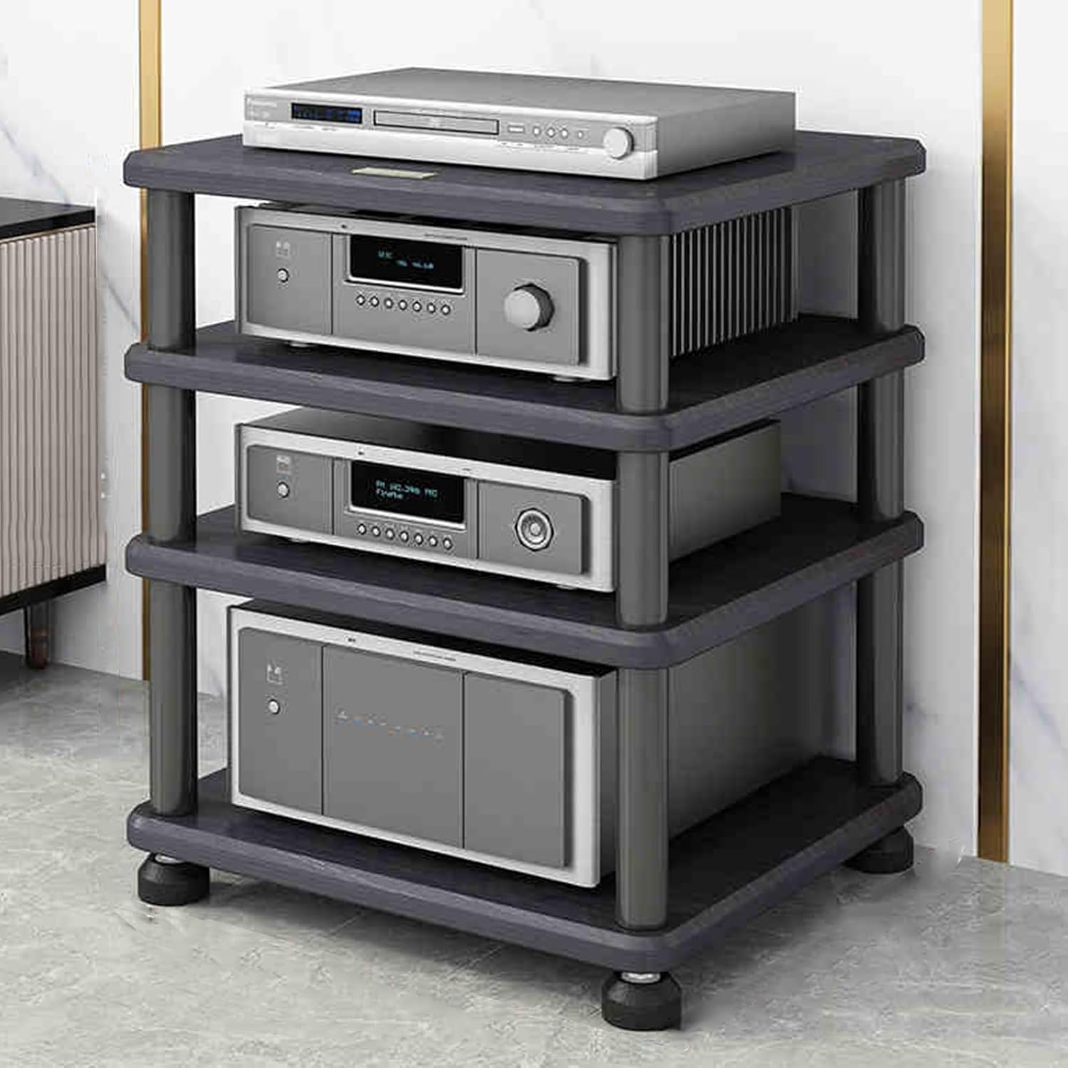 YQMHEZ 2/3/4 Tier Stereo Rack System Cabinet