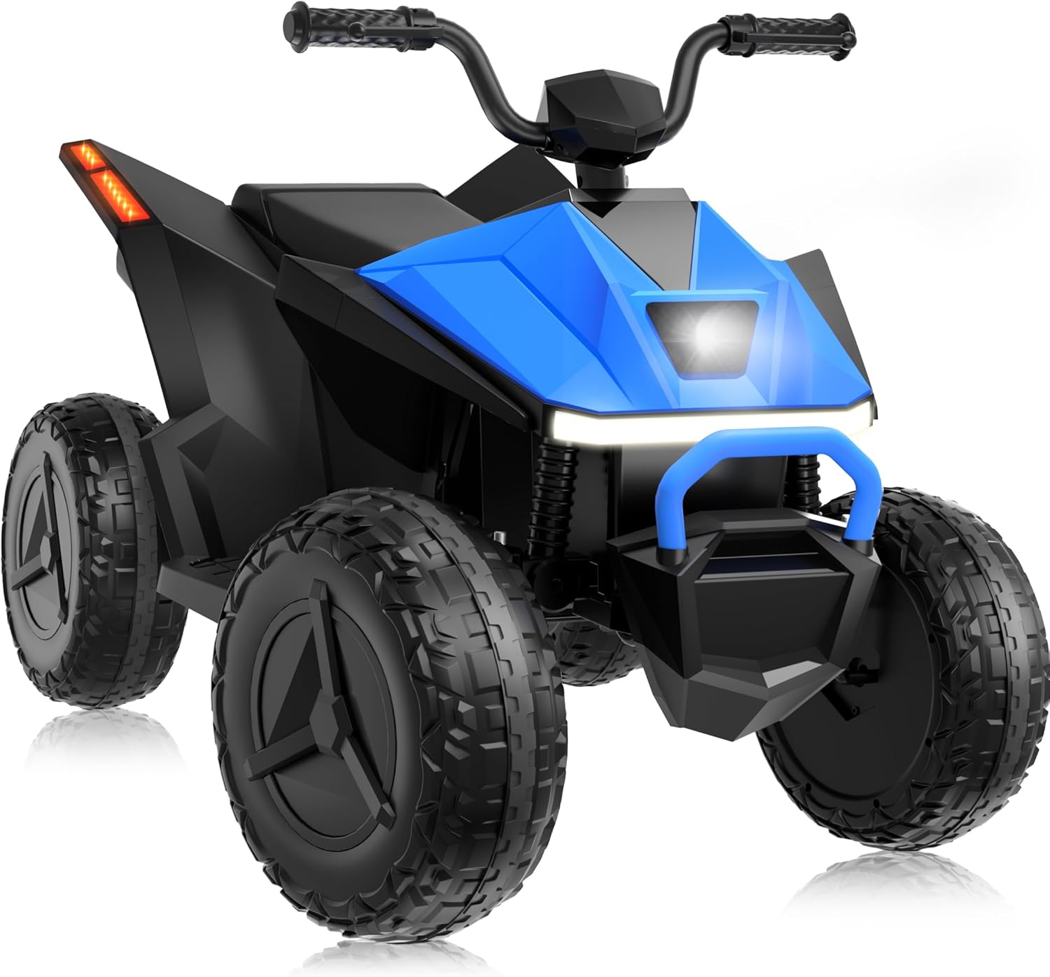 24v Ride On Toys for Big Kids ATV 4 Wheeler 2 Seater Vehicle with 2pcs 200W Motors,Battery Powered, LED Lights,Bluetooth Music,Four Wheelers Electric ATV for Kids Ages 4-8 (Blue)