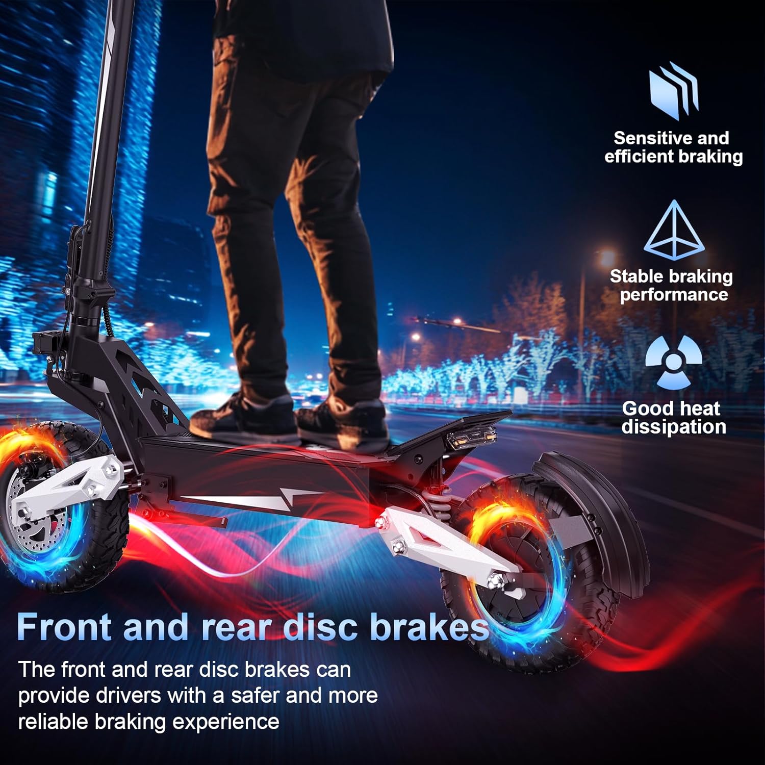 Off-Road Electric Scooter for Adults, 48V/13.5AH Battery 11