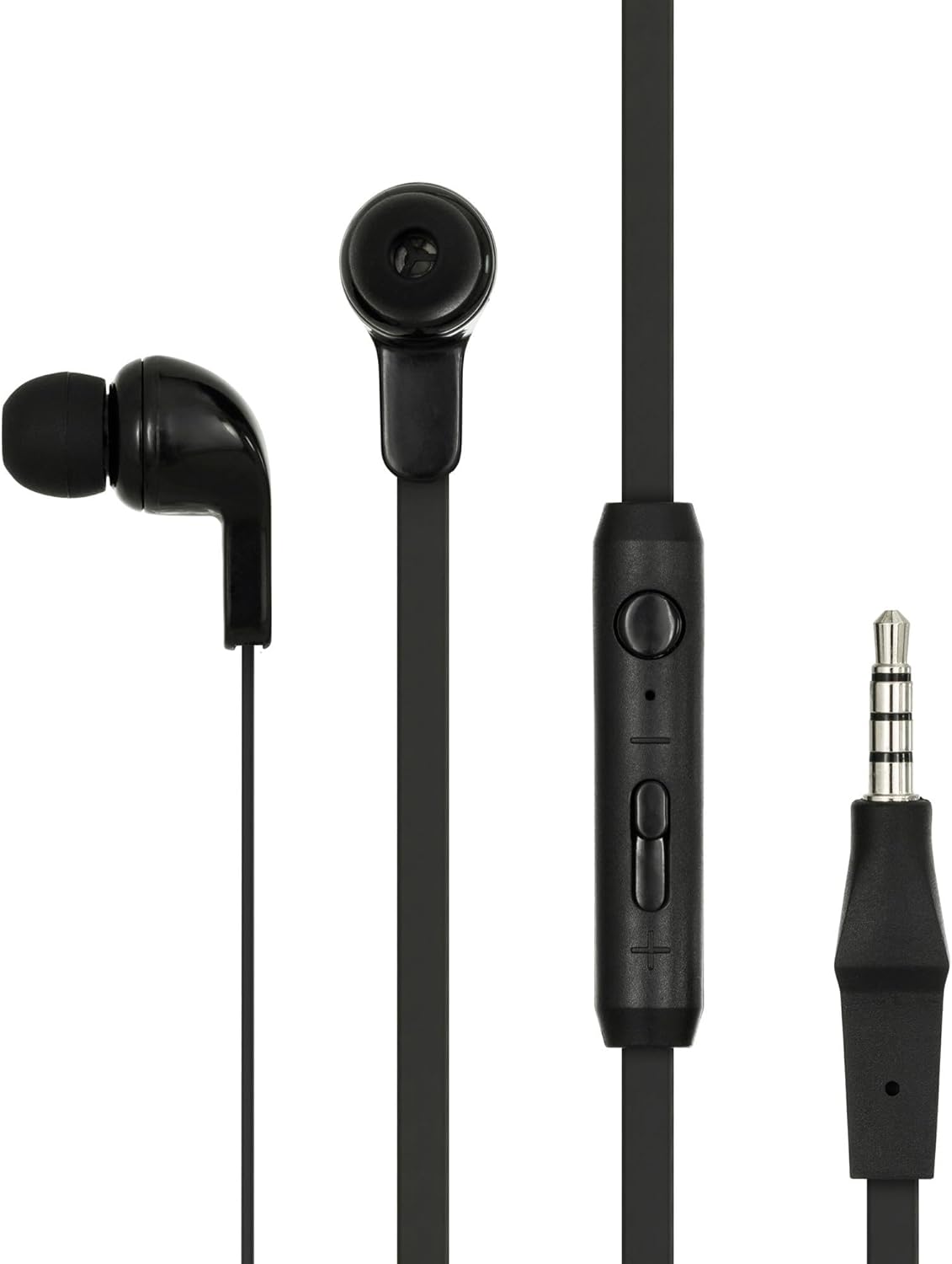 Egghead® Earbud Headset with in-Line Mic, Volume Control, 4-Foot PVC Cord, 3.5mm TRS Plug, Budget-Friendly, Medium and Large Silicone Tips, Pack of 50