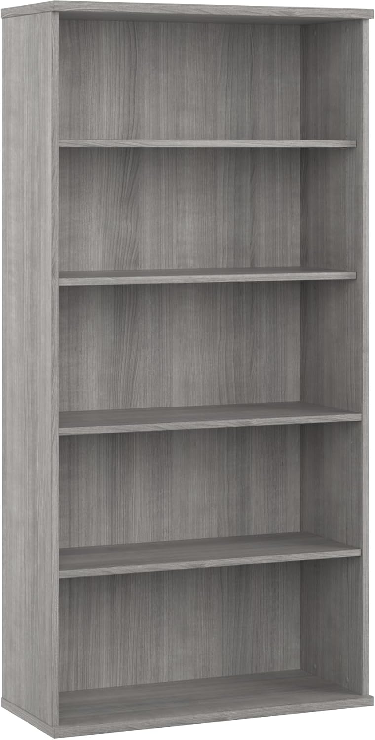Bush Business Furniture Studio C 5 Shelf Bookcase, Platinum Gray