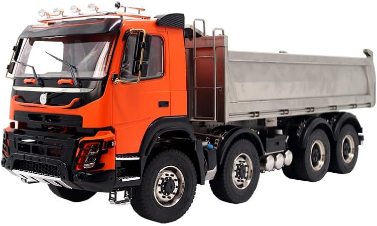 Jdm-161 1/14 8X8 Rc Hydraulic Dumper Truck Model with Motor Esc Servo Radio Controller Differential Lock