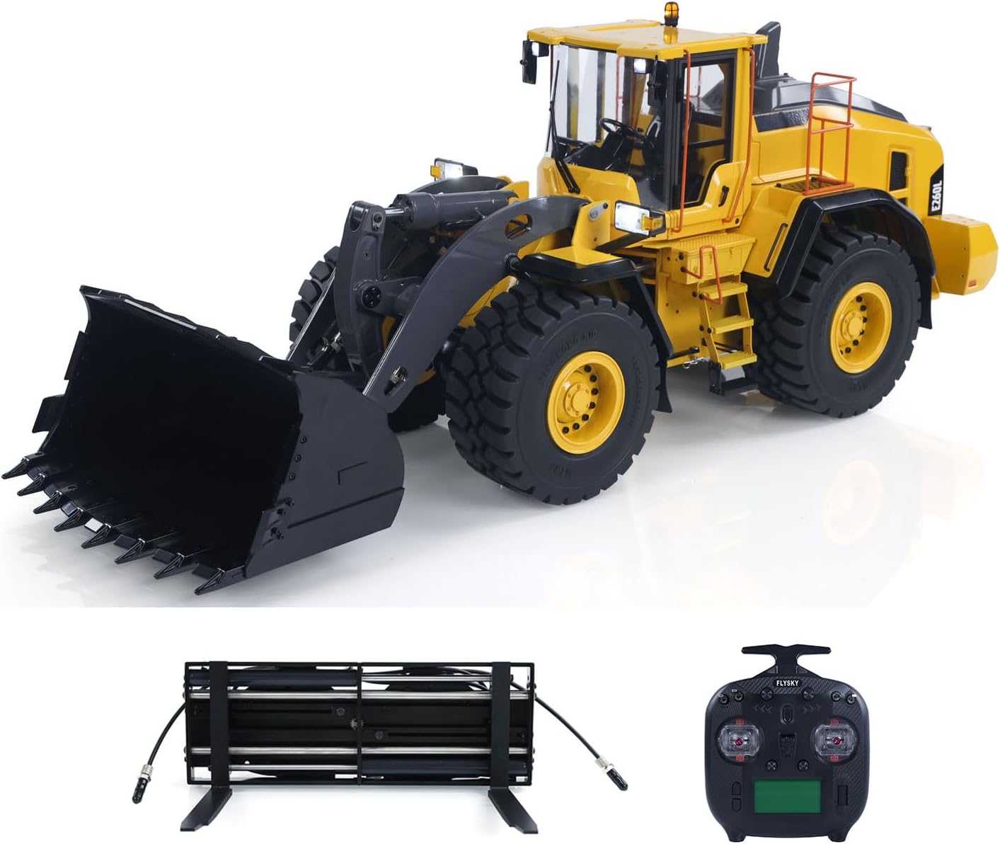 TOUCAN RC HOBBY 1/14 RC Hydraulic Loader E260L Metal Remote Control Construction Vehicles Flysky ST8 Radio Lock Differential Axle Frok Coupler