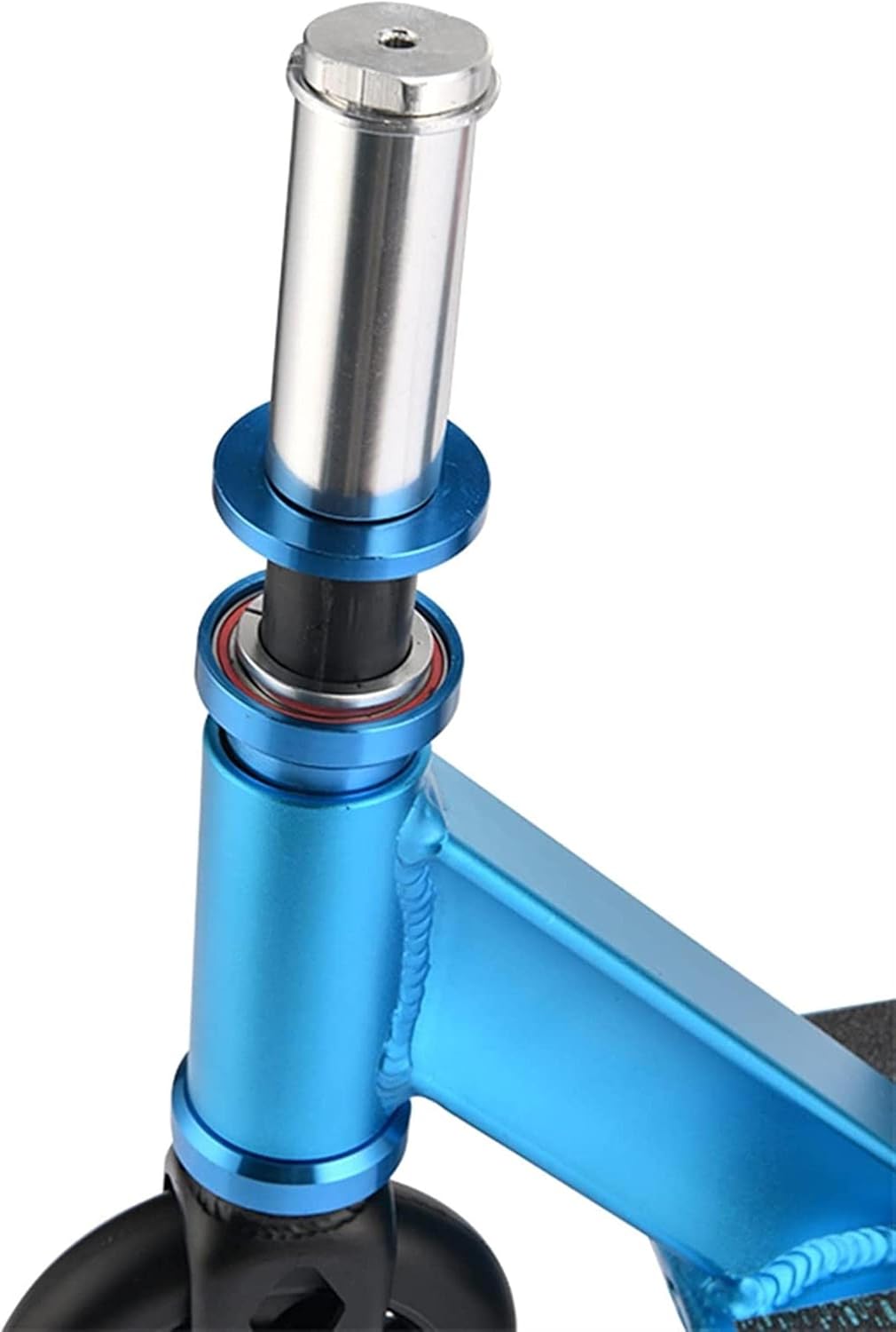 Adult Street Car Two-Wheeled Professional Extreme Scooter Competitive Stunt Car Combination Rod Scooter (Color : Blue) (Black)